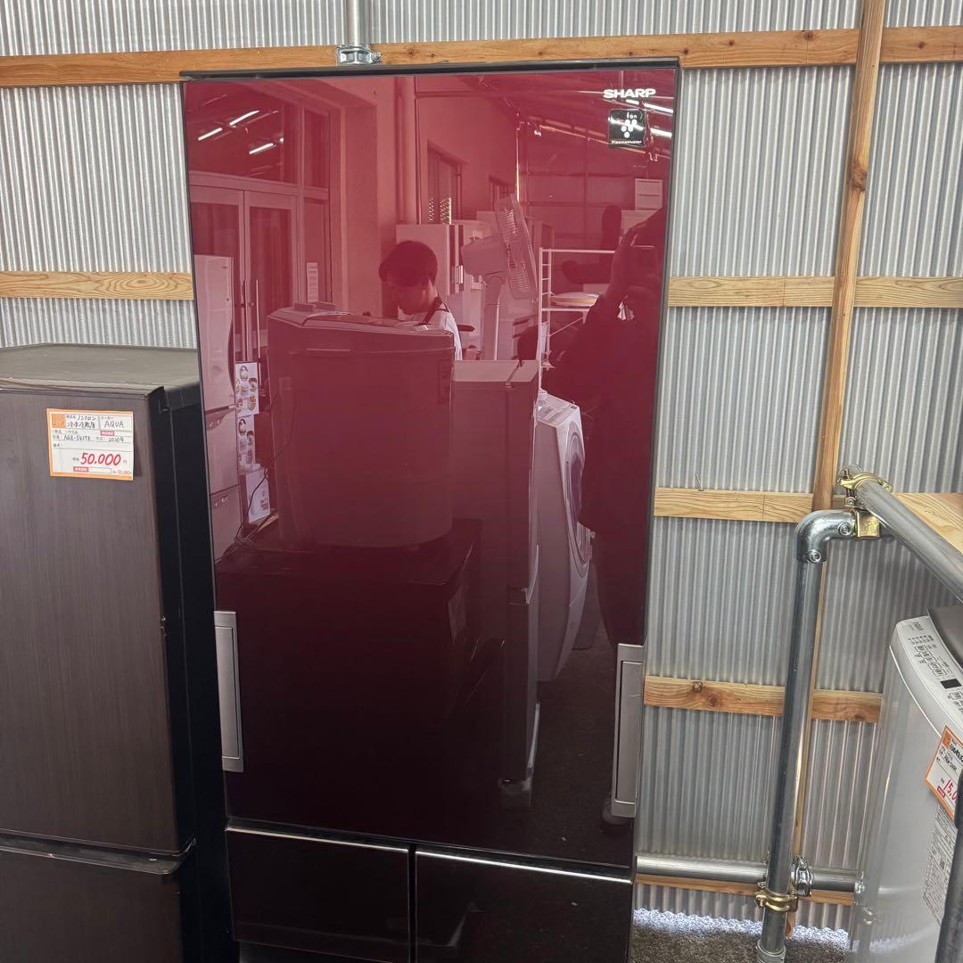 雷216 SHARP　大型冷蔵庫 自動製氷機能付き415L SJ-GT42C-R