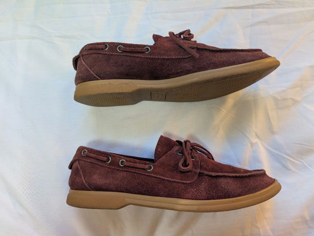 ブルネロクチネリ スエード シューズ バーガンディ 42.5 付属品あり