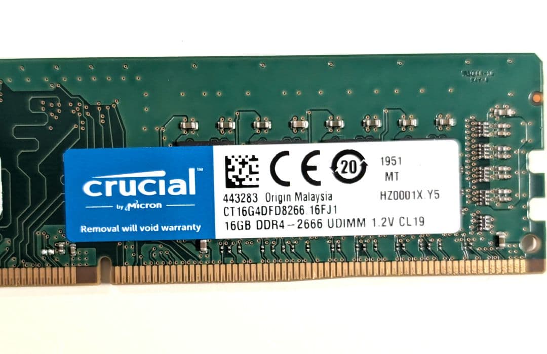 Crucial PC用メモリ 32GB (16GBx2枚) DDR4-2666