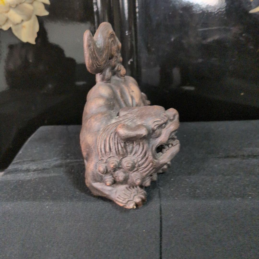 縁起物★威風堂々★備前焼★狛獅子★獅子★骨董品 古美術