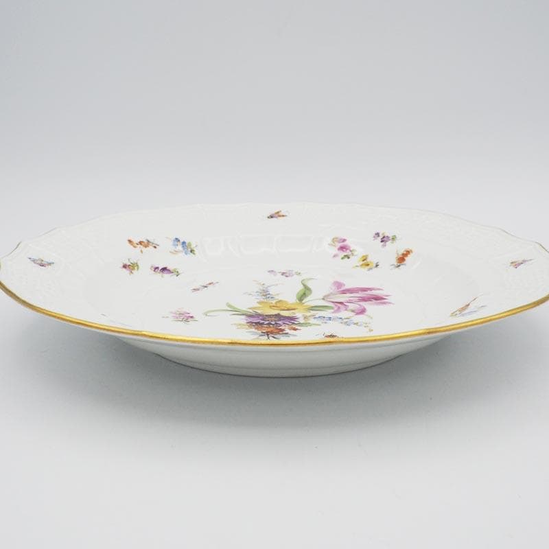 マイセン ノイブランデンシュタイン フラワーブーケと昆虫 24.5cm #5