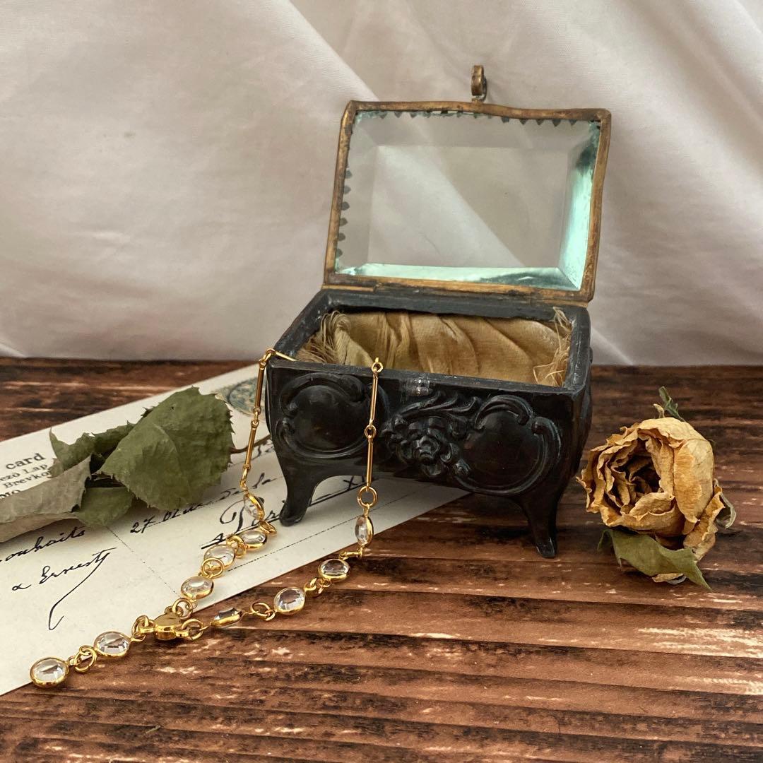 1920年代ガラス製ジュエリーケース【フランスアンティーク】