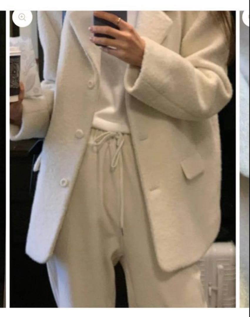 【leday】Ounce lily alpaca jacket ivory