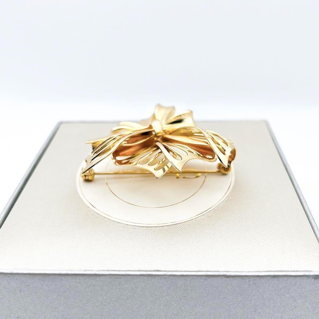 2186　保存箱付き美品✨Dior　ブローチ　大ぶり　CD　ロゴ　希少　刻印