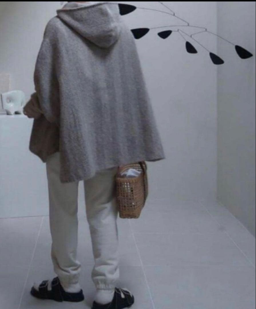 ジャケット・アウター argue SHETLAND WOOL LINEN VINTAGE PONCHO