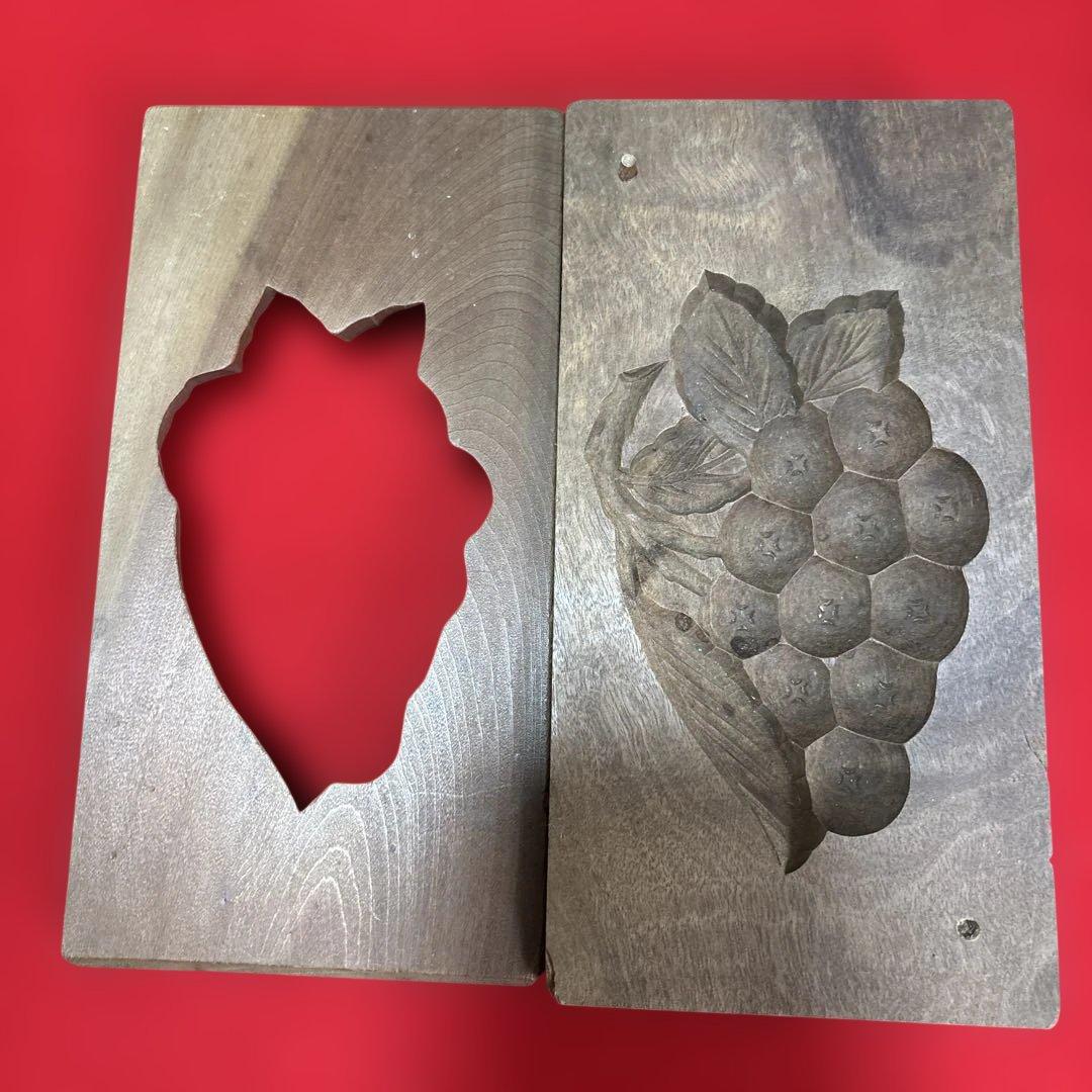 和菓子 道具 木型 押型 古道具 果物 桃 花 菊 骨董 セット