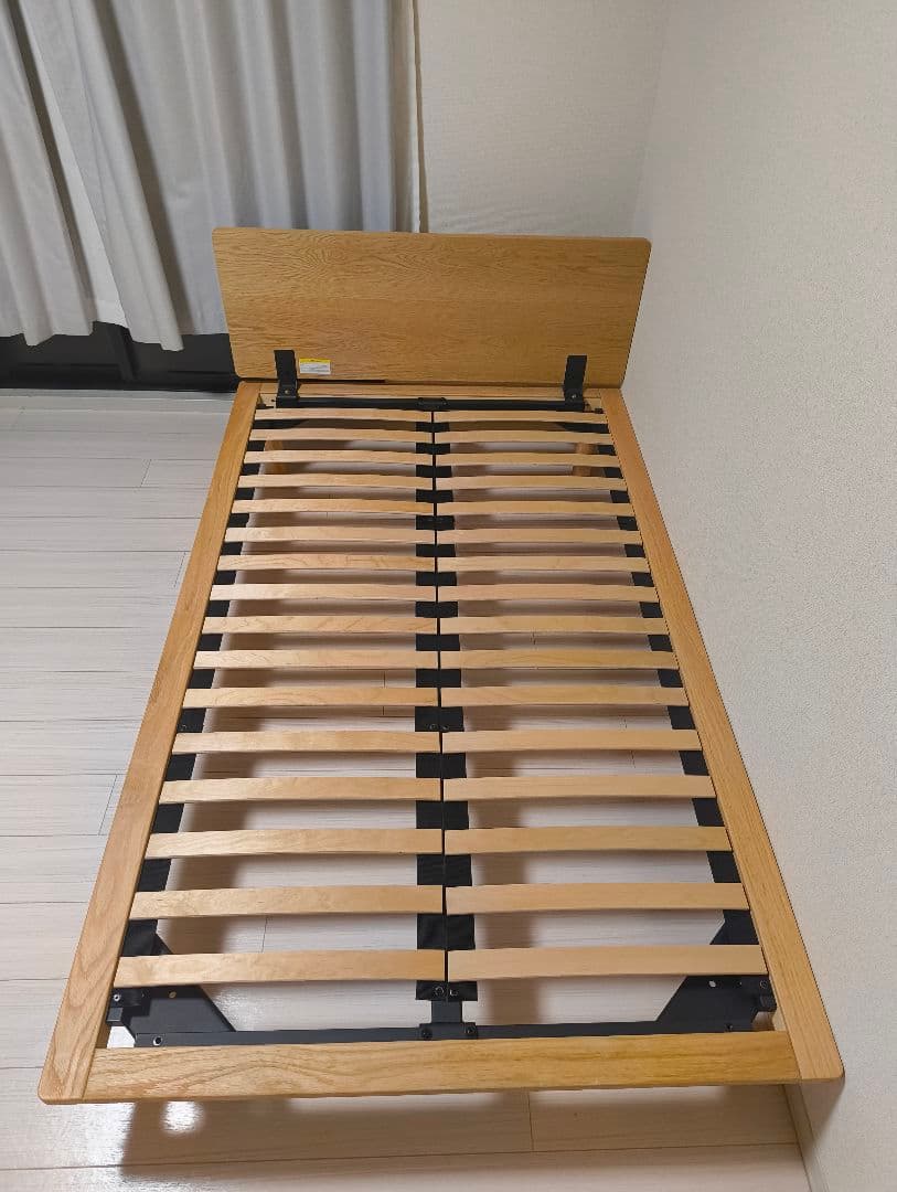 【美品】無印良品　セミダブル　ベッドフレーム　オーク材