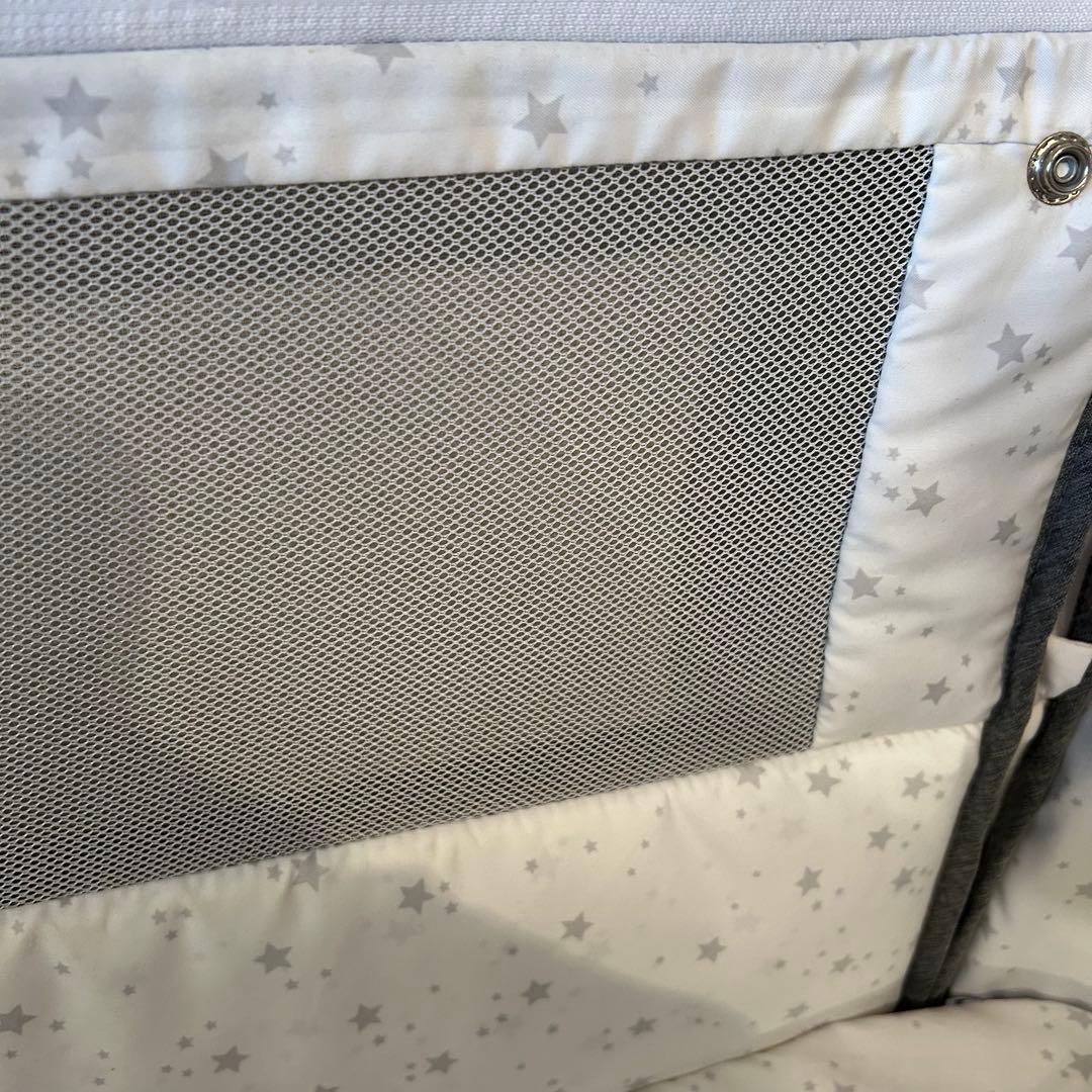 HZDMJ 2024新型ベビーベッド グレー 折畳可能