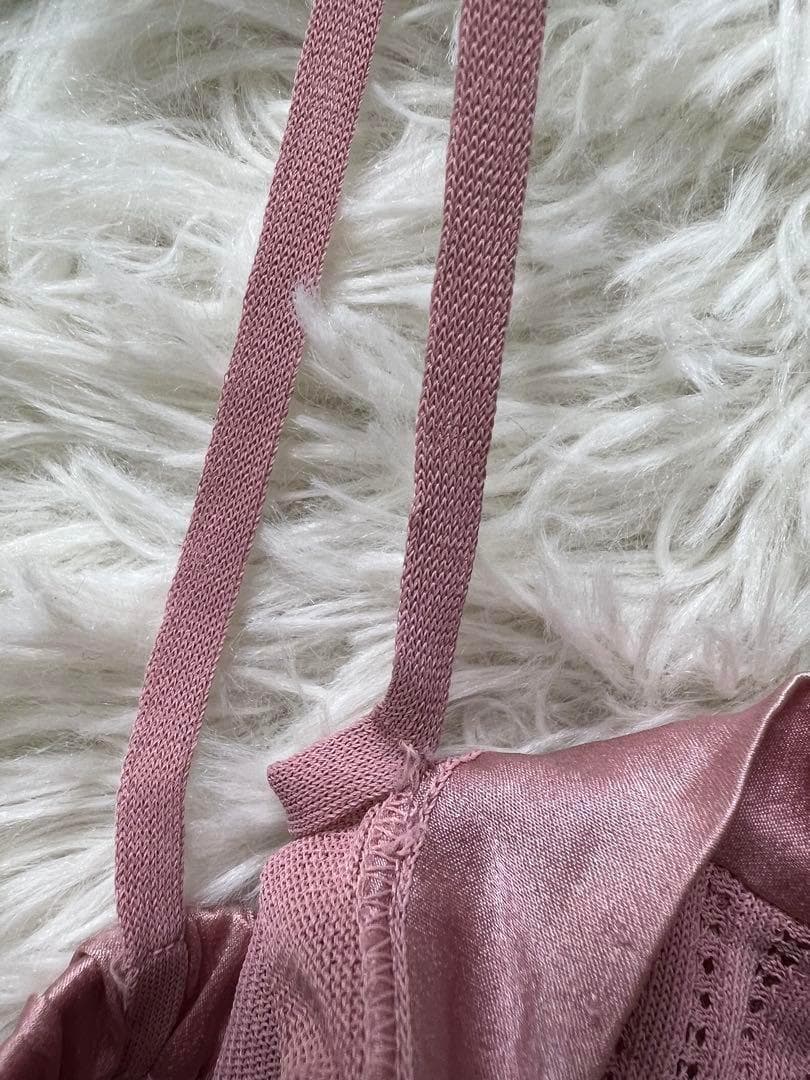 Christian Dior ディオール ニット リボン キャミソール ピンク