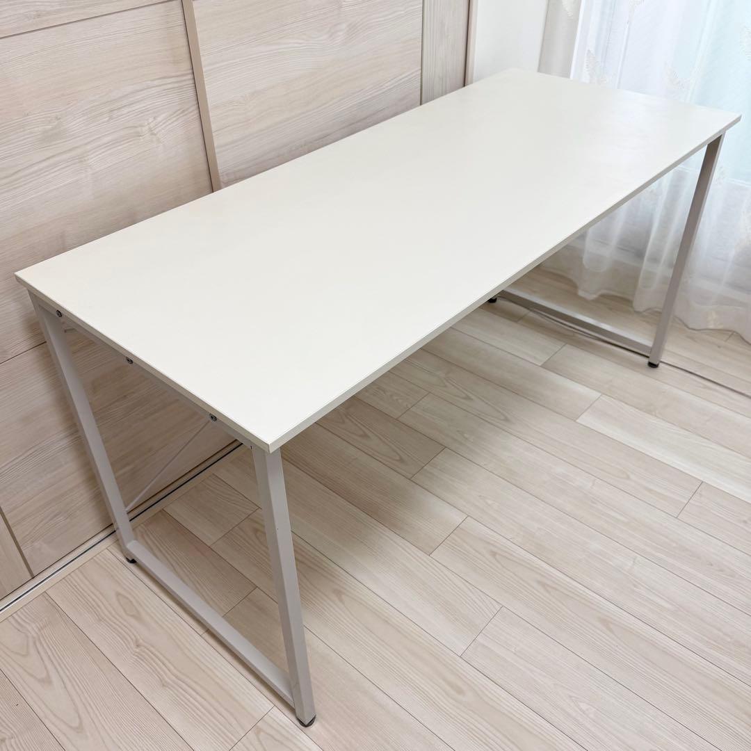 サンワダイレクト パソコンデスク 幅140cm×奥60cm シンプルワークデスク