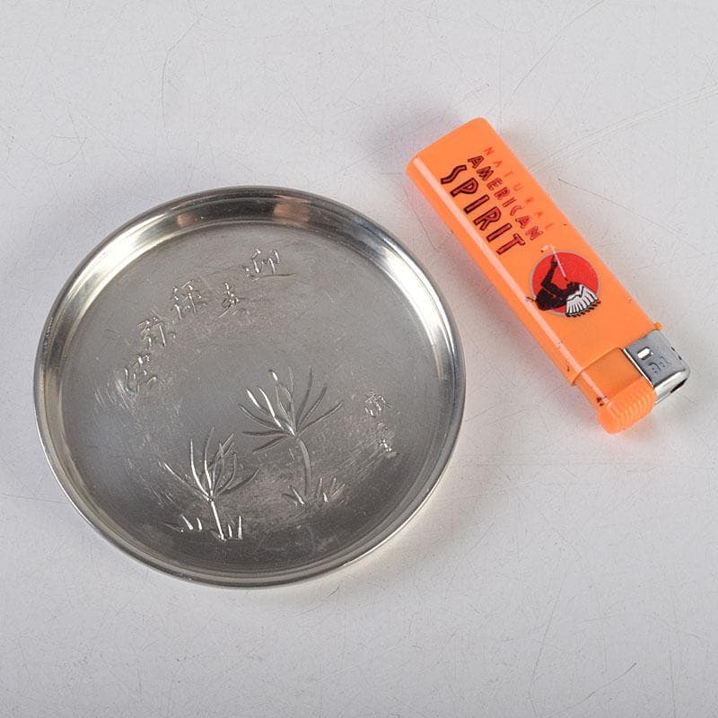 煎茶道具　平安　泰蔵六造　純錫円式　瓶座　銚座　共箱　M　R9501