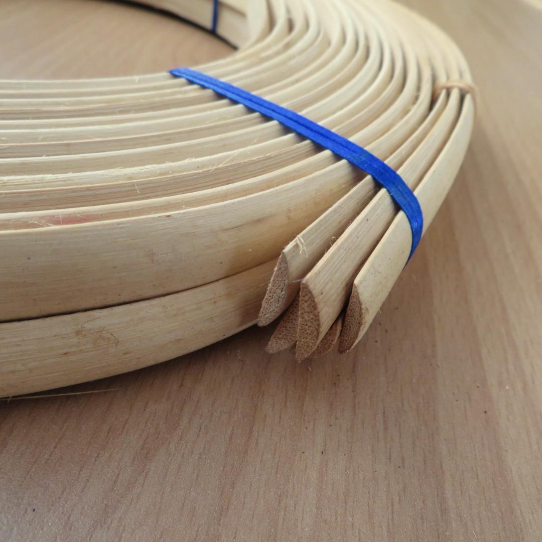 ③ハンドメイド　バスケット材料　リード　5点まとめて　約2,250g　木製かご籠