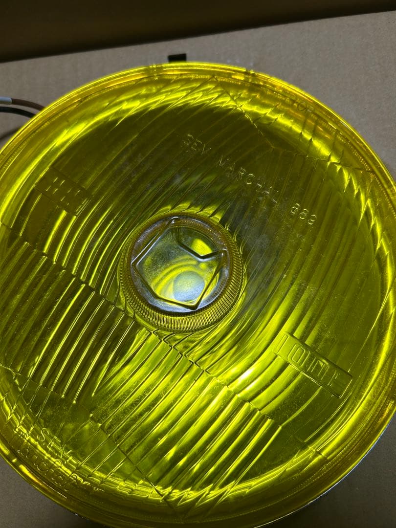 旧車　マーシャル　ヘッドライト　イエローレンズ　180パイ