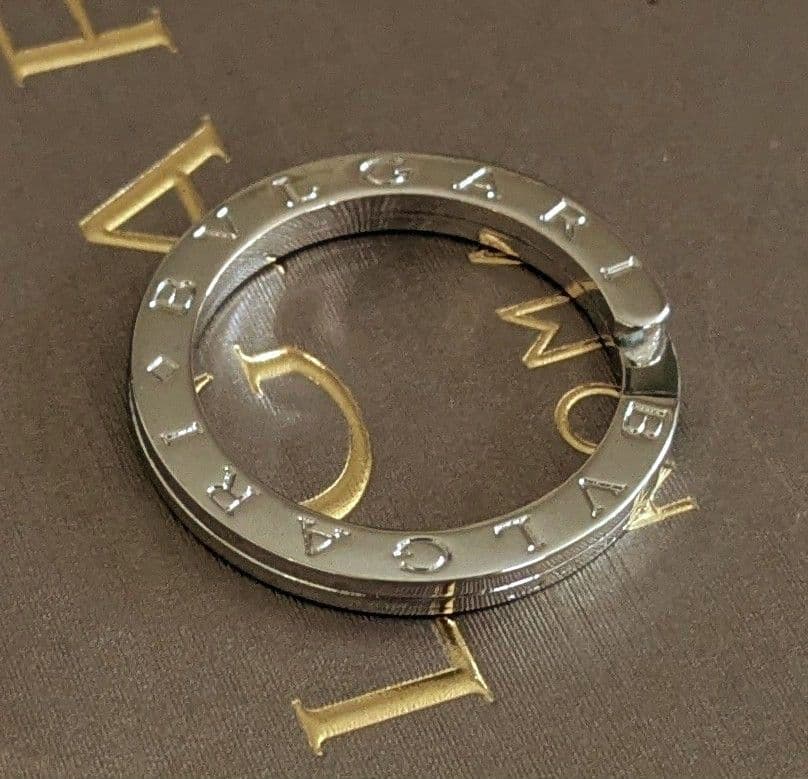 【超美品】ブルガリ キーリング シルバーネックレス 専用保存ケース付き