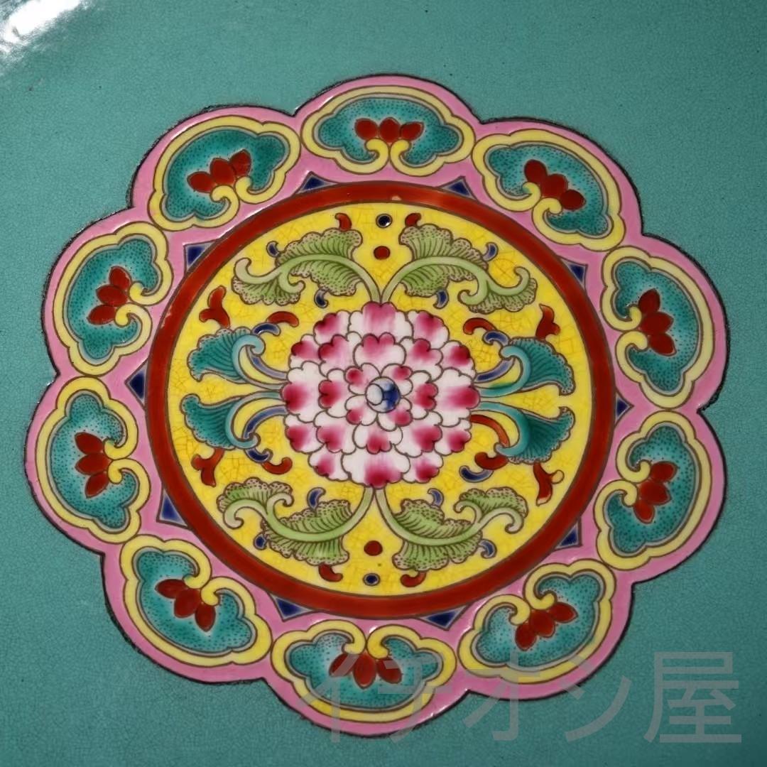 中国古美術 旧藏 清代風 珐琅彩 粉彩 花鳥瓷器 盤 碗 純手描き 飾皿 時代物
