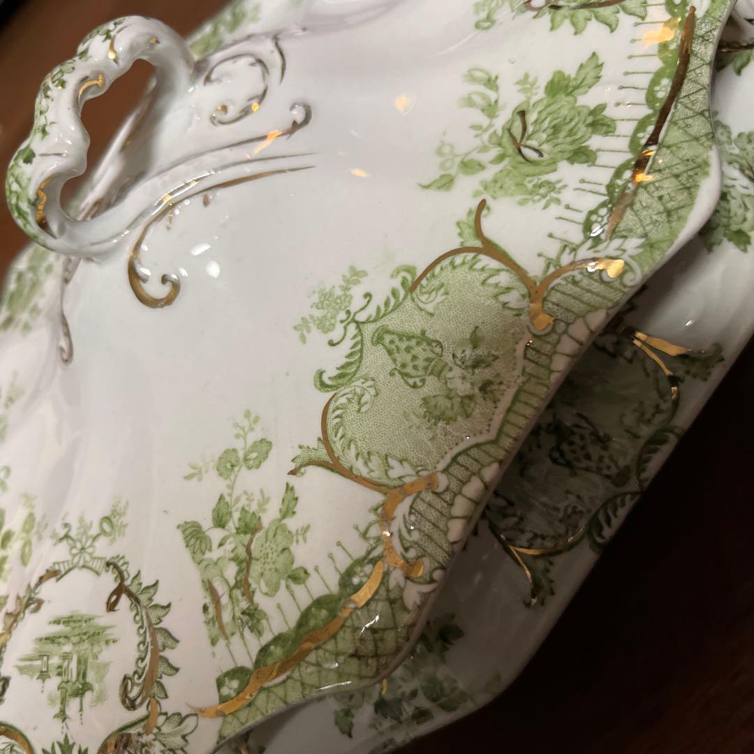 限定最終アンティークウェッジウッド高額キャセロールヴィンテージ形が凝ったデザイン