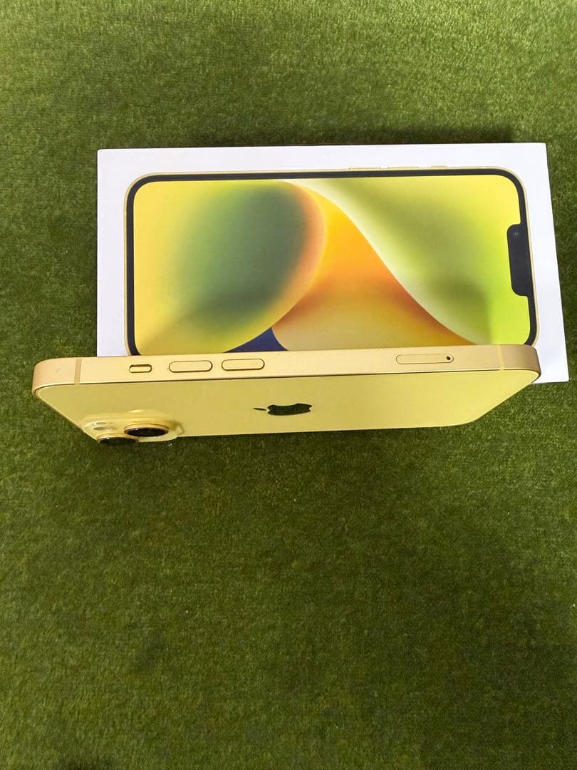 iphone 14 128G イエロー　simフリー　美品、箱付き