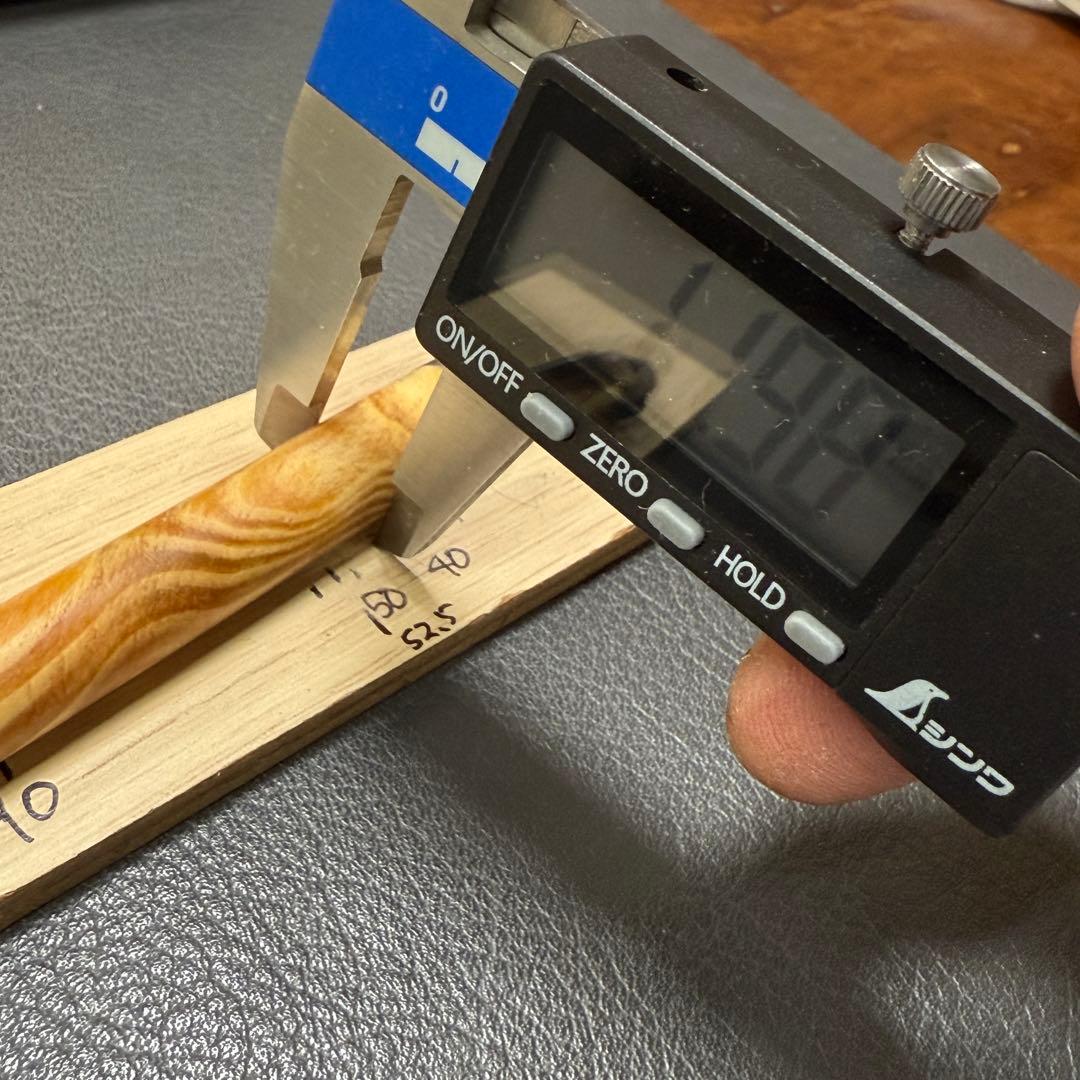 177肥松　木製シャーペン　最強低重心溝付き　ステンレス