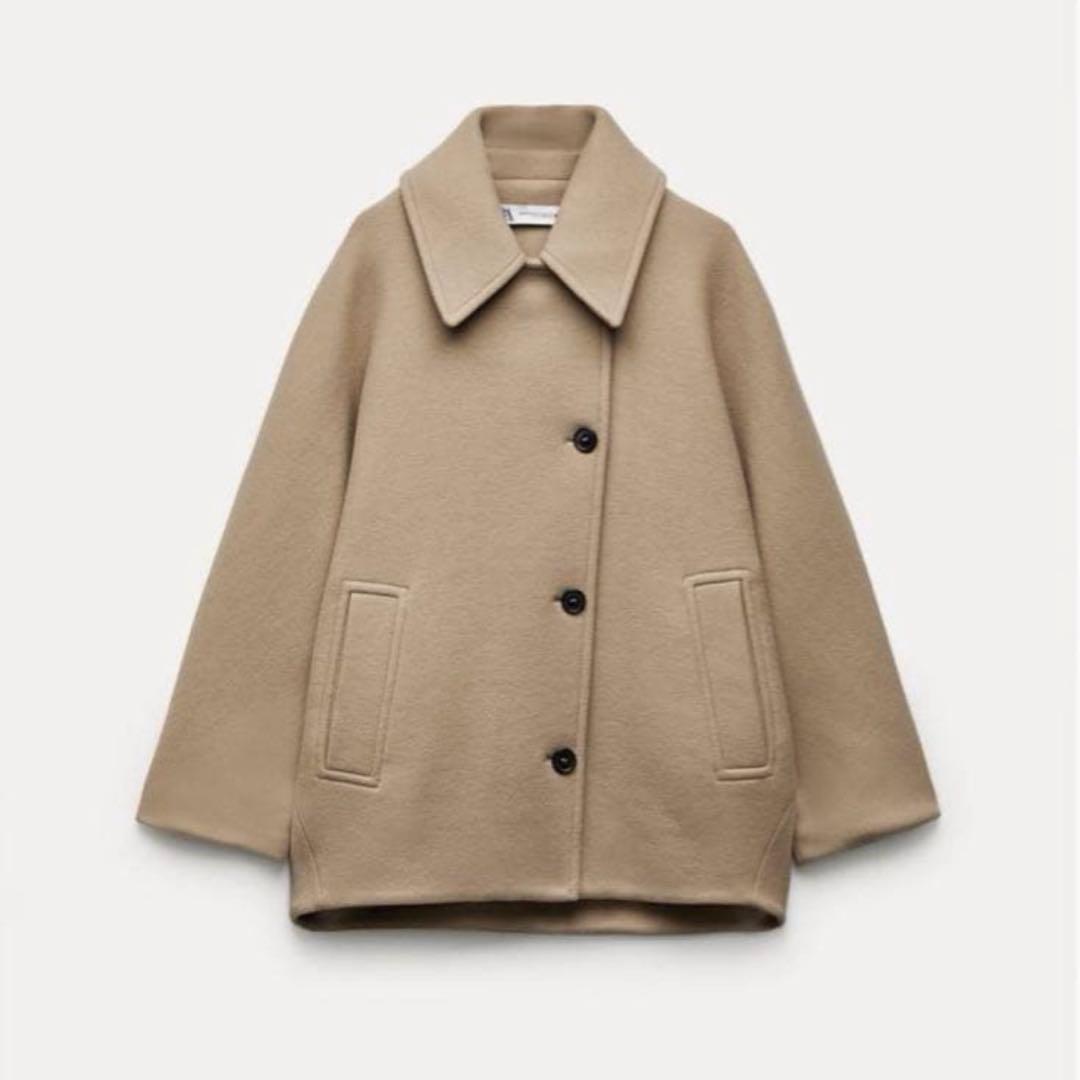 ZARA ショートウールブレンドコートオーバーサイズXXXS-XXS