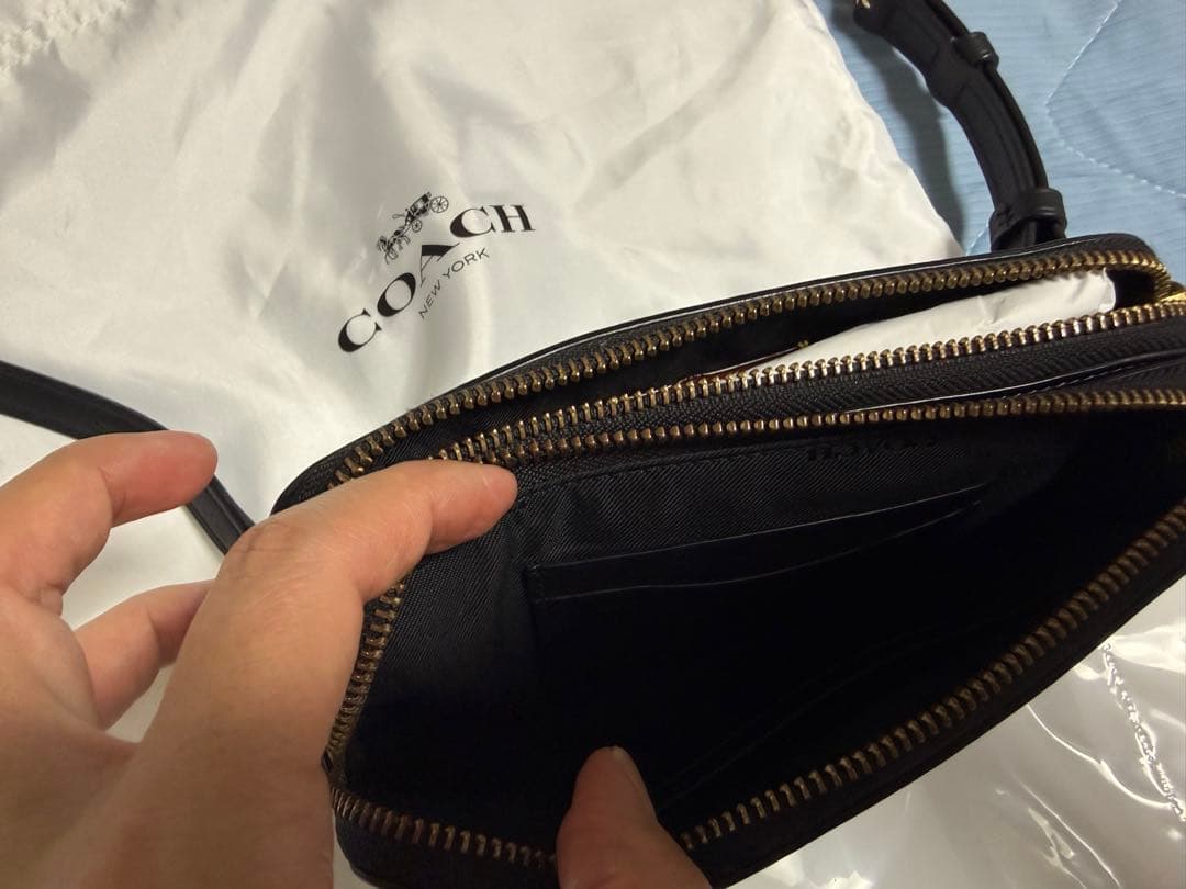 COACH ブラックレザー バッグ