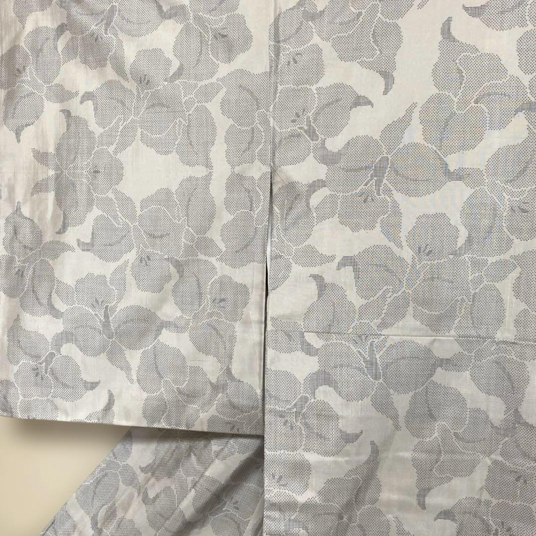 再値下げ　本場白大島　洋花　一元式絣　未着用