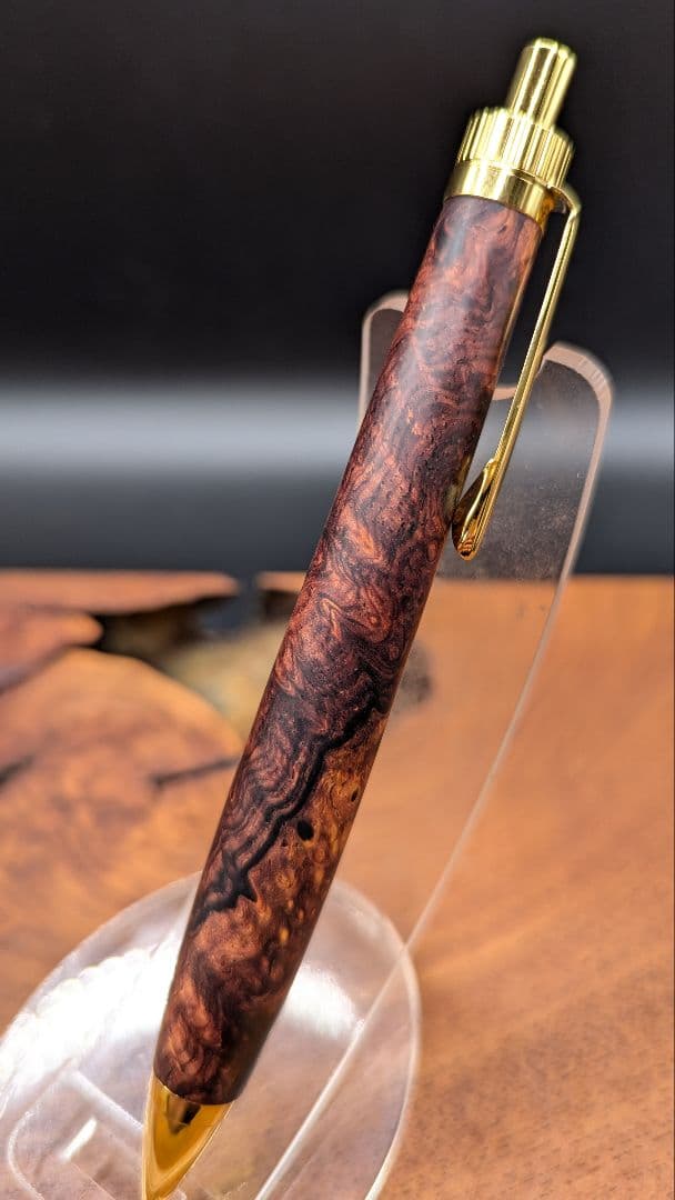 641超極上　ココボロ　瘤杢　木軸シャーペン　ボールペン