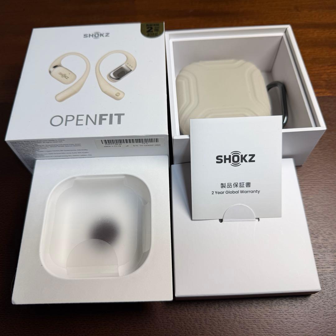 SHOKZ OPENFIT ワイヤレスイヤホン ホワイト