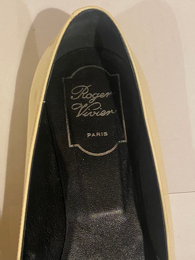Roger Vivier アイボリー バイカラー定番バレエシューズ39.5