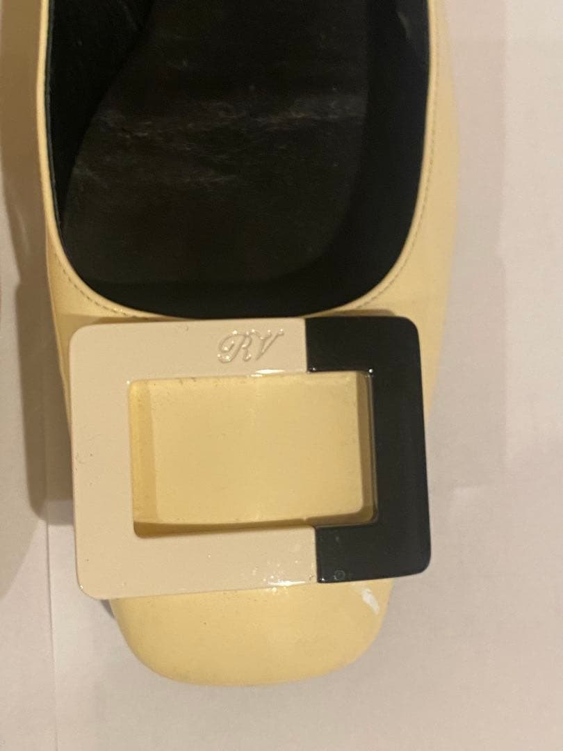 Roger Vivier アイボリー バイカラー定番バレエシューズ39.5