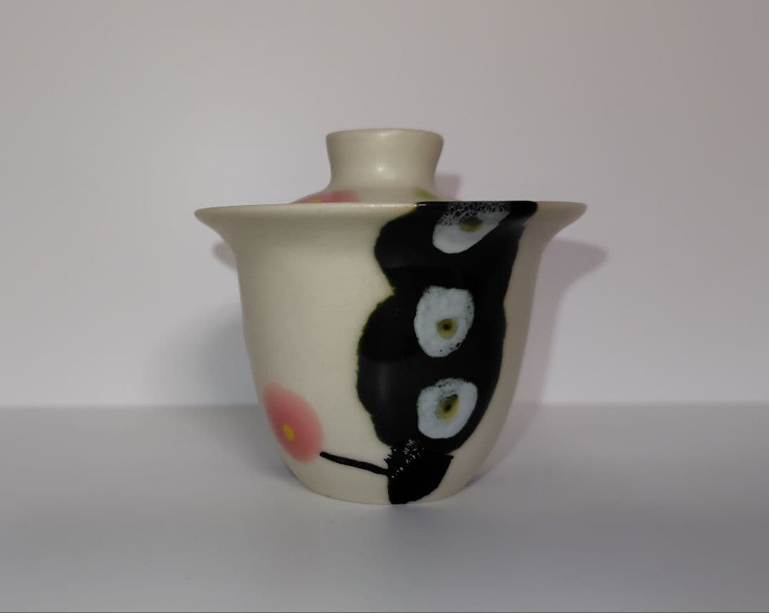 石木文　花咲く森　茶杯　蓋碗