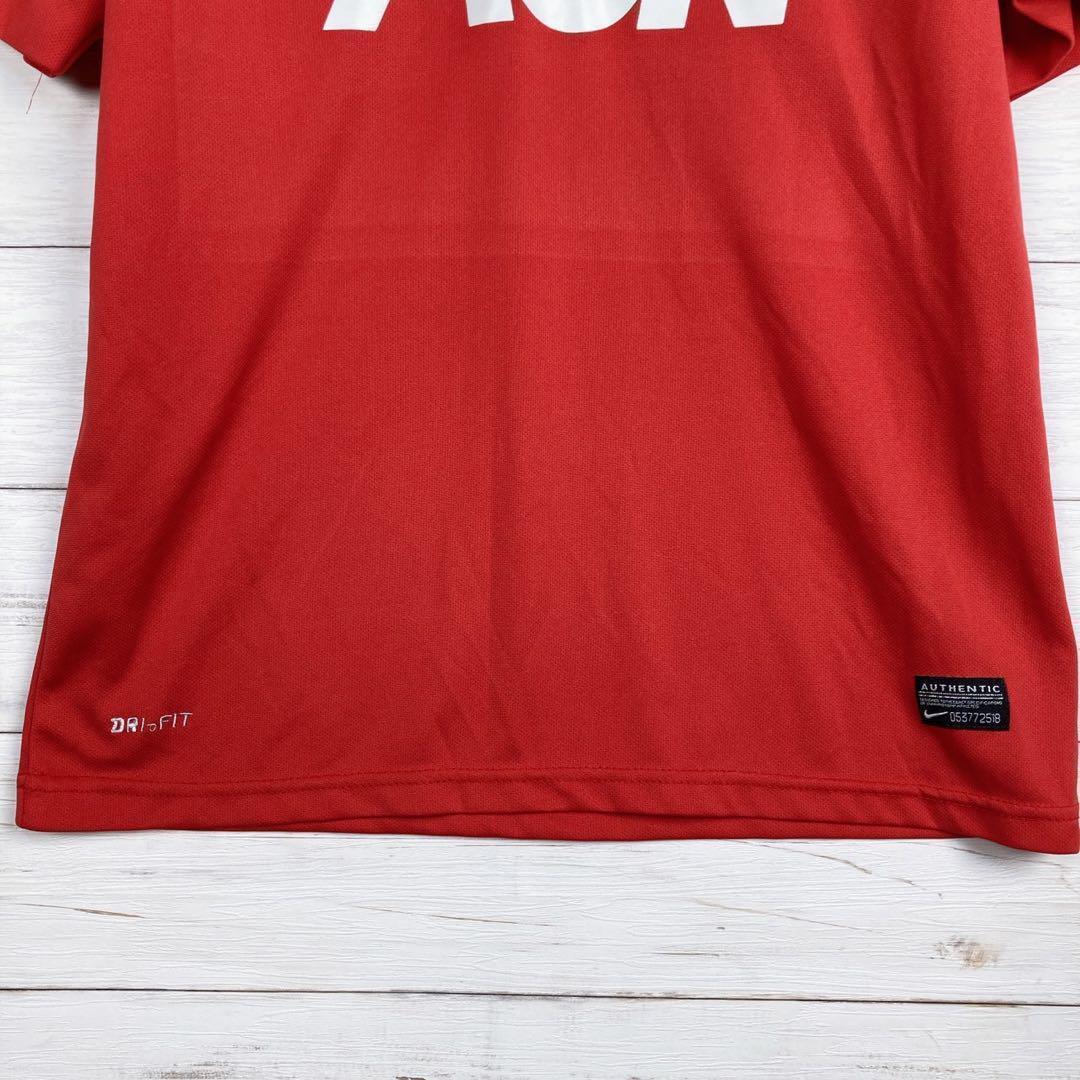 【NIKE】半袖ポロシャツ☆ユニフォーム☆赤☆刺繍☆マンチェスターユナイテッド