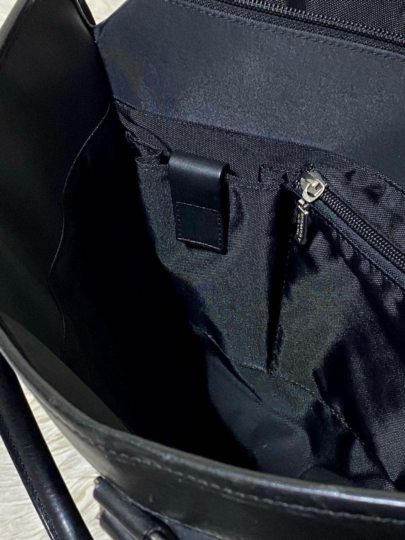 バーバリー ビジネスバッグ ノバチェック ロゴプレートナイロン レザー　ブラック