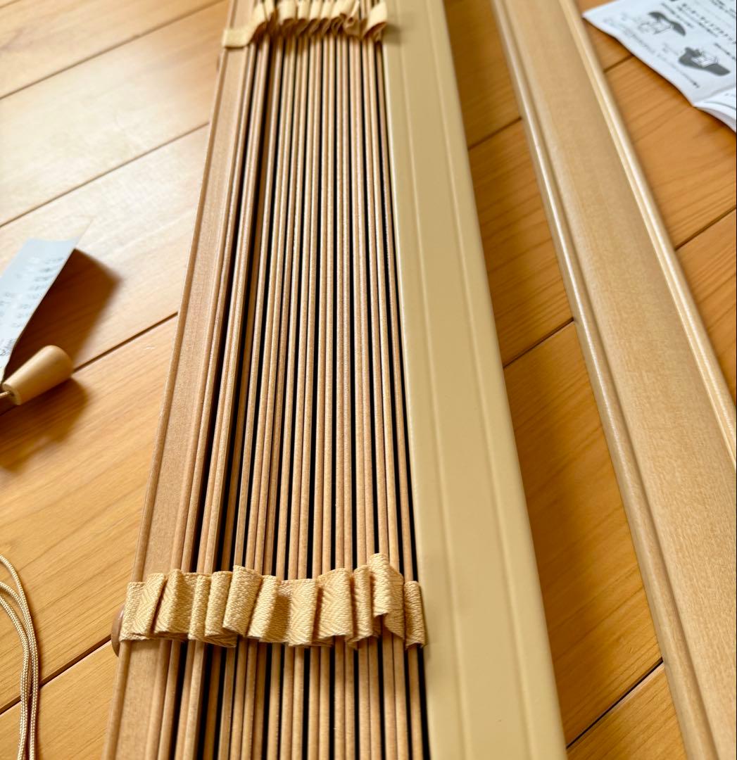 ウッドブラインド 木製　ナチュラル　156cm×71cm