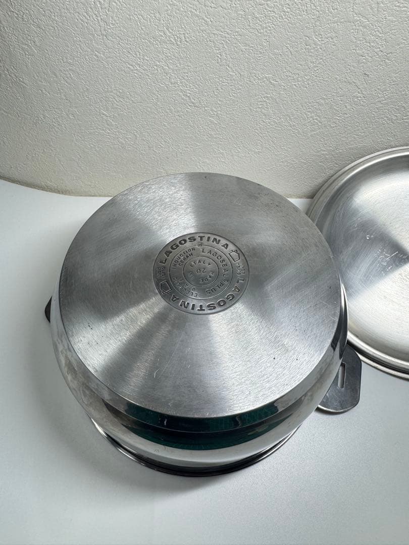 LAGOSTINA ステンレス 両手鍋 3点セット 14•18•20cm