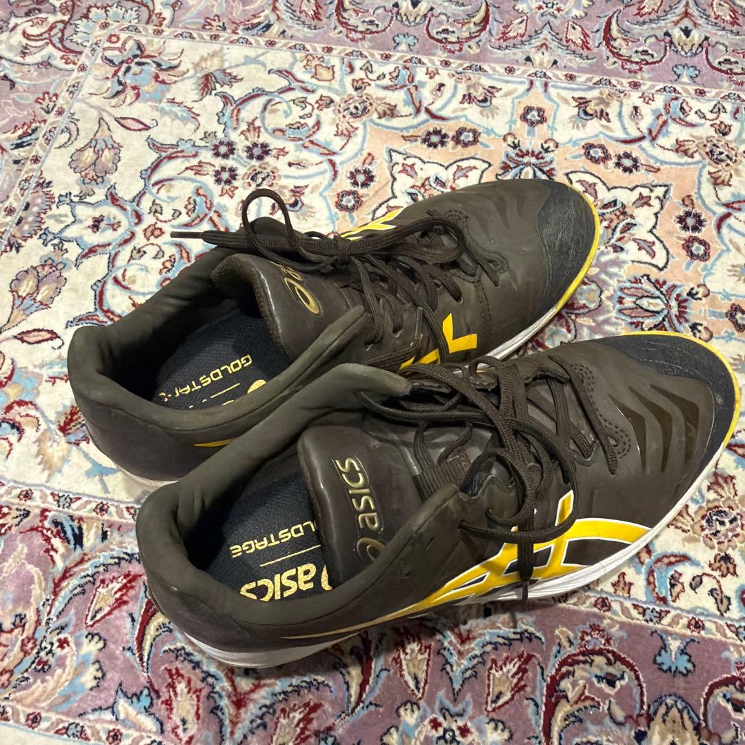 ASICS ゴールドステージ スパイクシューズ ブラック/イエローパドレスカラー