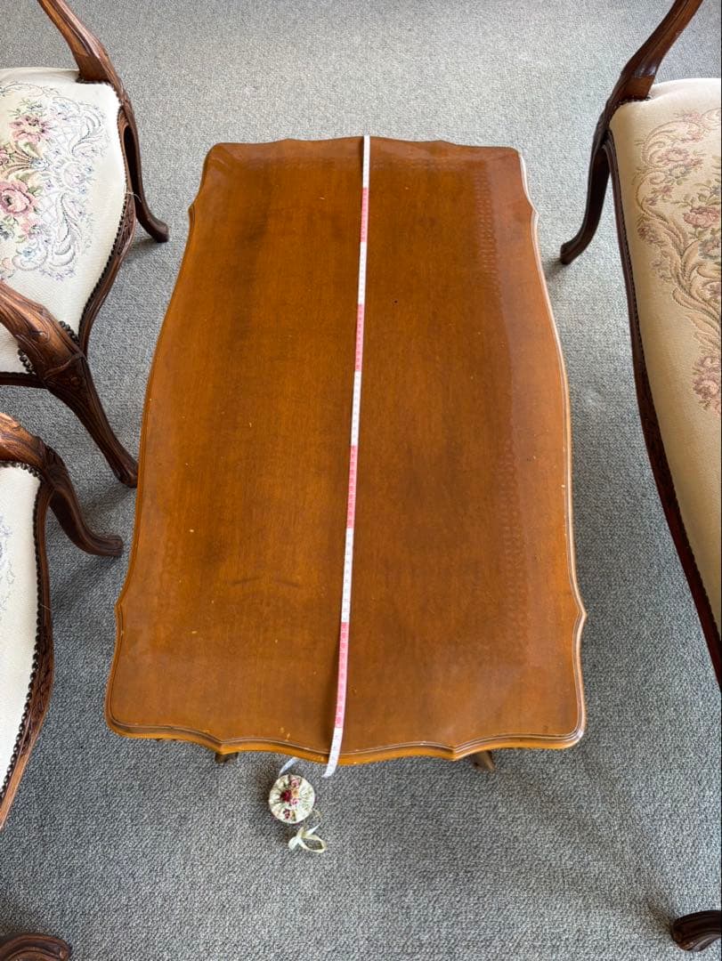 ④ バラ売り不可 ①〜④セット販売のみ ロココ ゴブラン織り 猫脚 応接セット