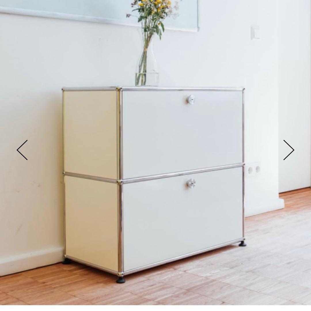 USM ハラー　2段キャビネット　サイドボード　未使用品　ピュアホワイト