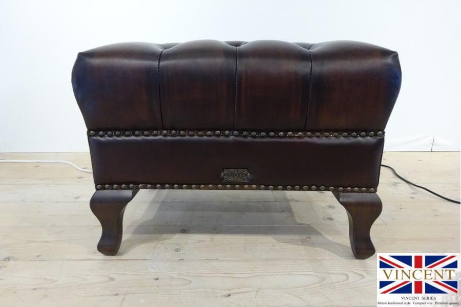 VINCENT/ヴィンセント　スツール　オットマン　本革　英国ヴィンテージ