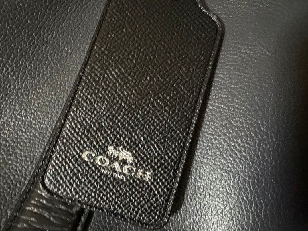 COACH 黒 レザービジネスメンズバッグ +本革バック