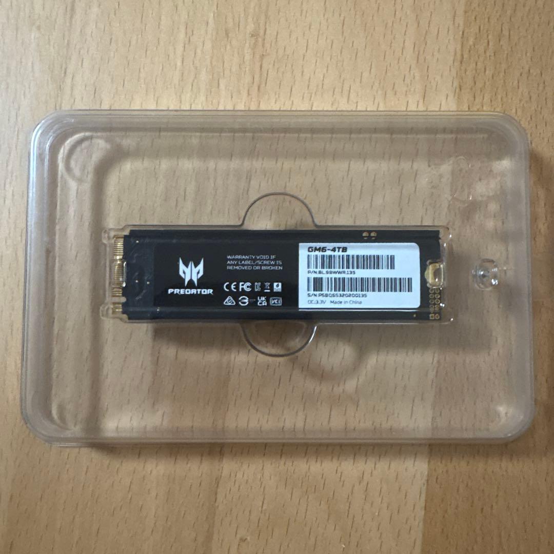 Predator GM6 M.2 SSD 4TB 市場価格から1.1万円引き