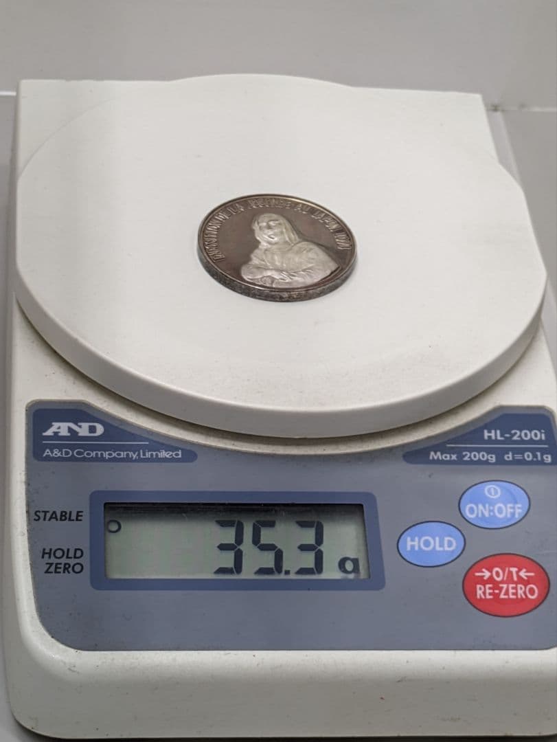 永遠の微笑 『モナリザ』日本初公開記念 メダル 純銀製 1974年 検定マーク付