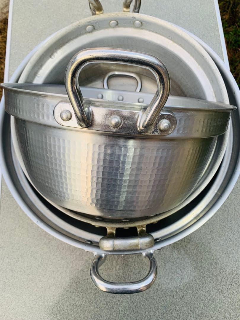 両手打ち出し鍋 3サイズ　3点セット飲食店　業務用　キッチン　鍋　大きい