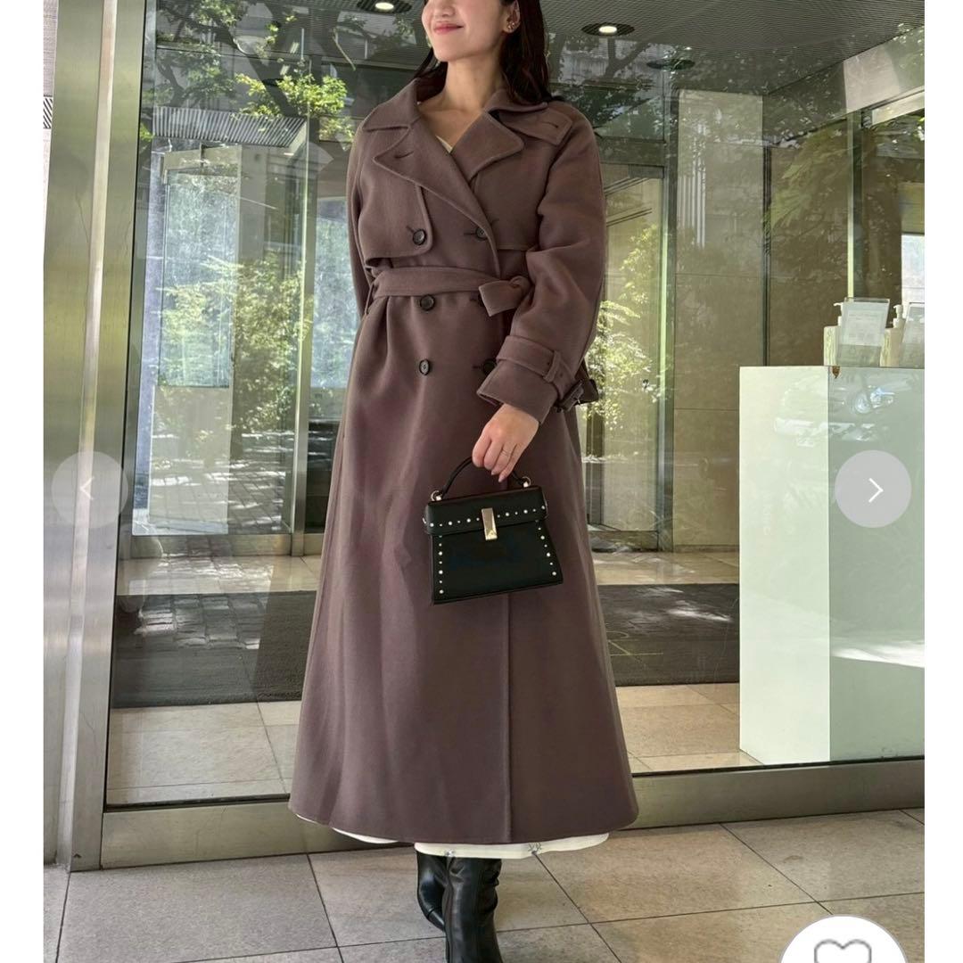 ♡ ^ᴗ.ᴗ^︎♡meちゃん♡ウール混ロングトレンチコート