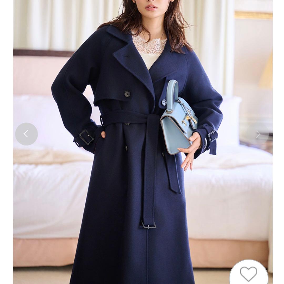 ♡ ^ᴗ.ᴗ^︎♡meちゃん♡ウール混ロングトレンチコート