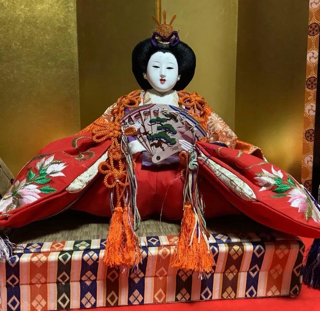 #親王飾り　●豪華衣装・良いお顔です。小道具あります、丁寧な作りです‼️−３３