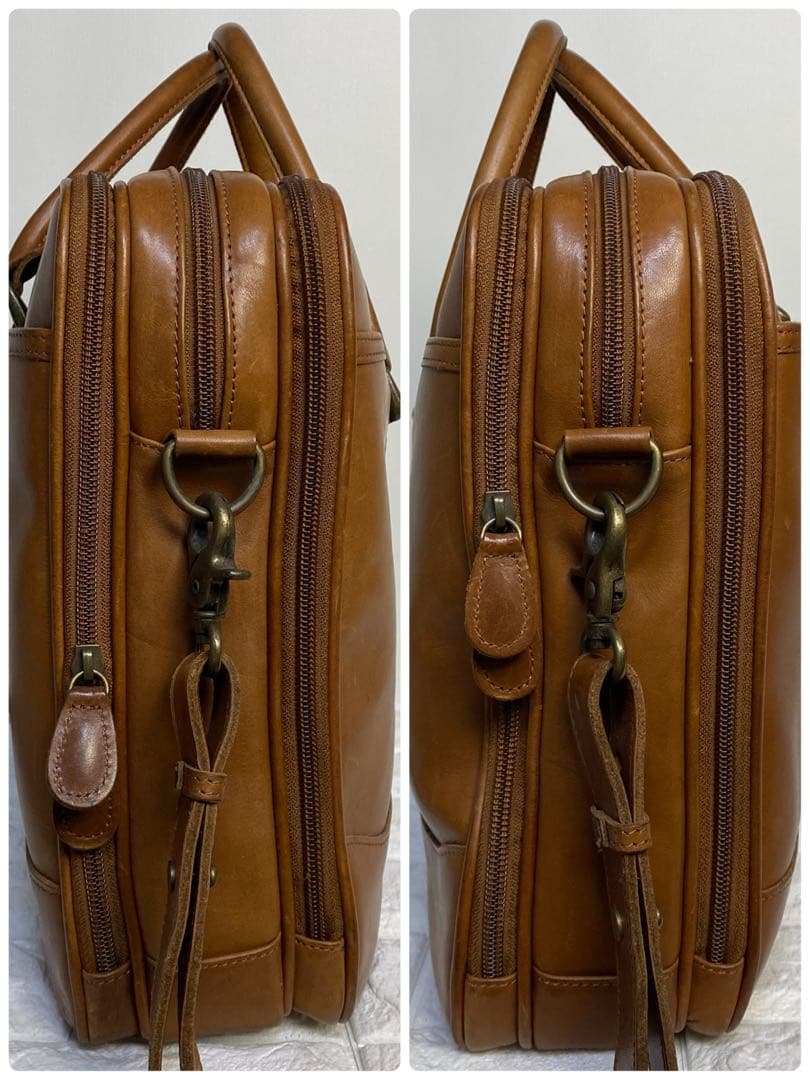 エルエルビーン　ビジネスバッグ　ブリーフケース　2WAY レザー　ブラウン