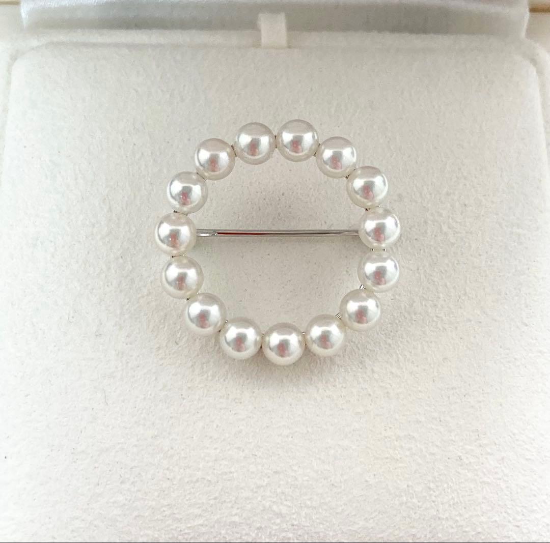 【新品未使用品】ミキモト パール ベビーパール ブローチ サークル 付属品