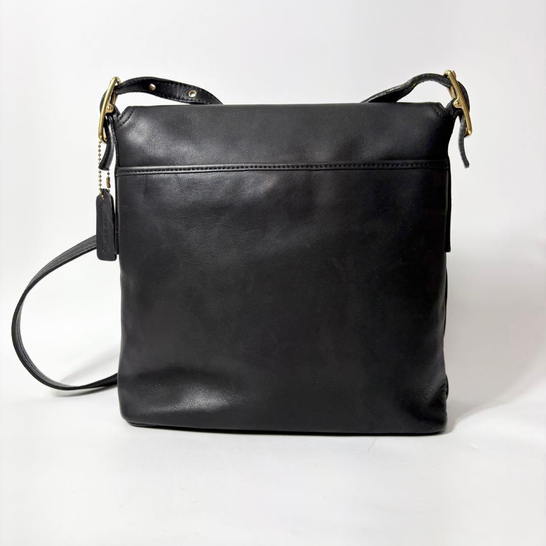 オールドコーチ　ブラック　レザー　vintage coach ショルダーバッグ