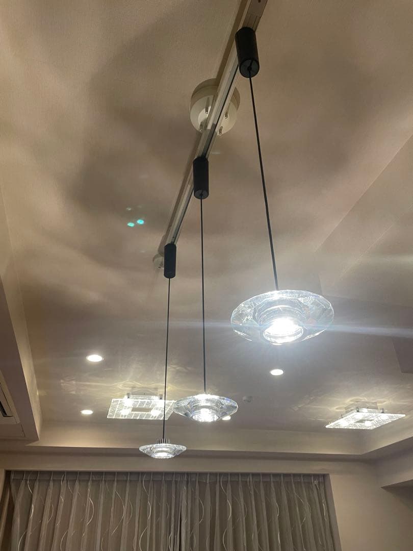 オーデリック ペンダントライト OP252061 クリアガラス　3灯セット