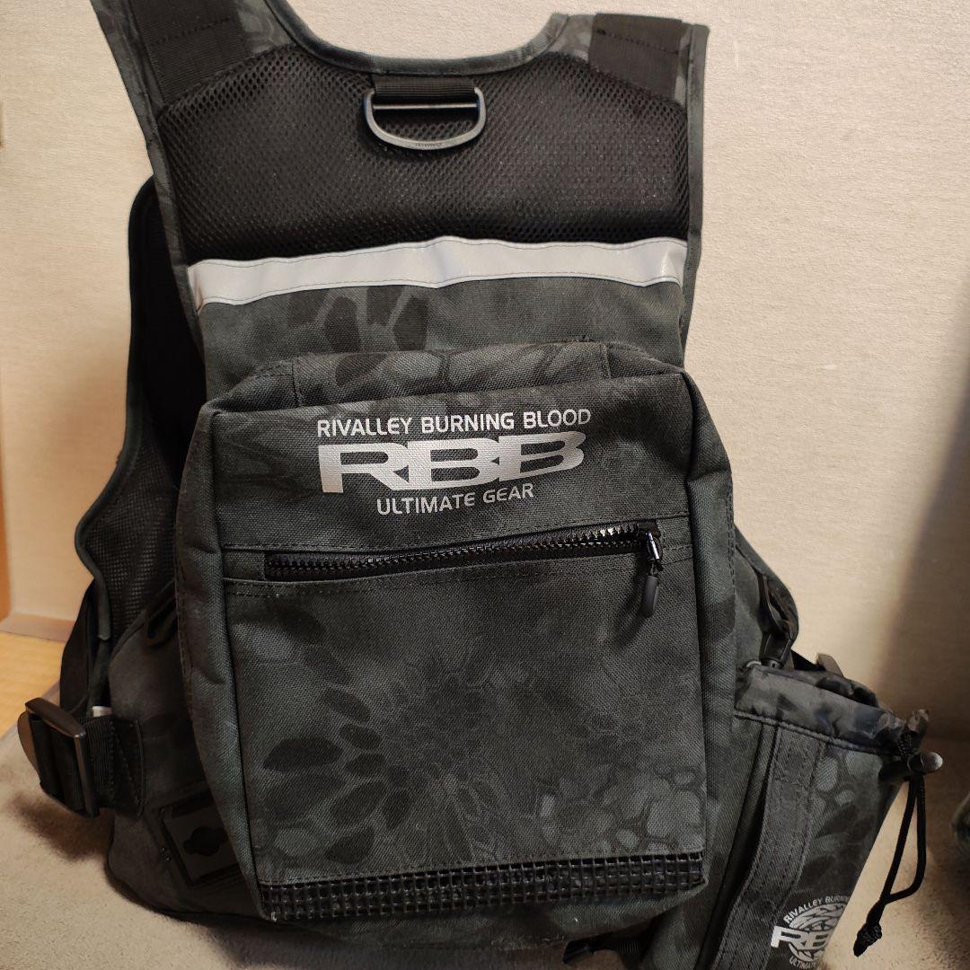 RIVALLEY BURNING BLOOD フィッシングベスト カモフラージュ